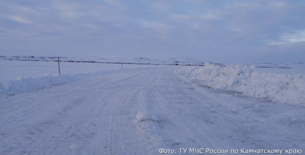 Первую ледовую переправу открыли на Камчатке